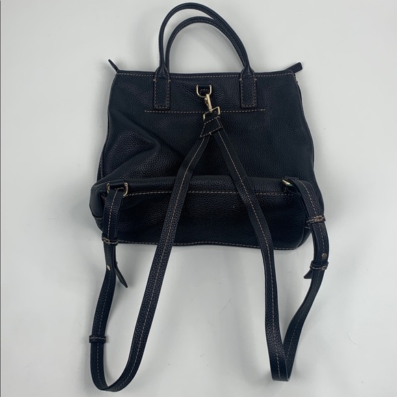 Kate Spade Black Pebbled Leather Backpack Bag Adjustable straps Pockets Retro main image 15